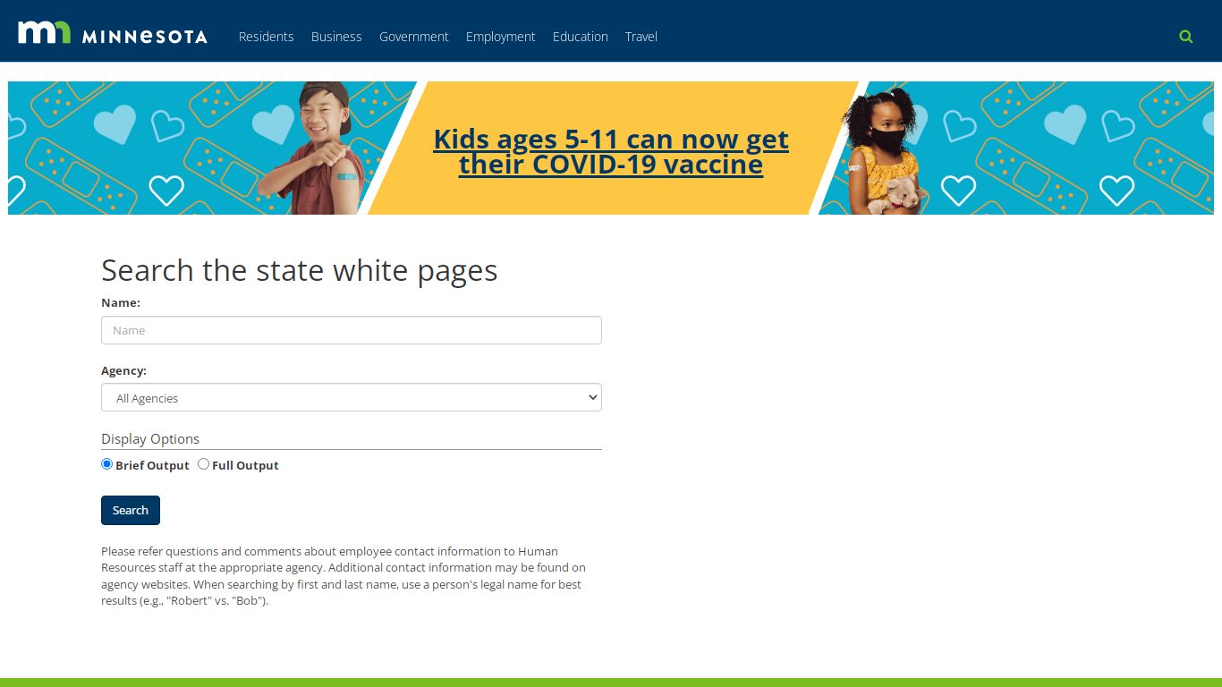 Minnesota White Pages / mn.gov // Minnesota's State Portal